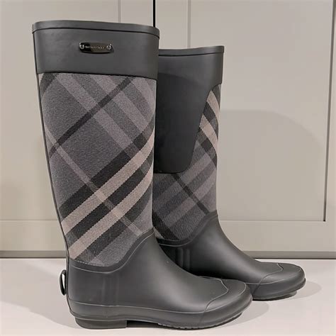 Burberry Womens Clemence House Check Knee High Rain 